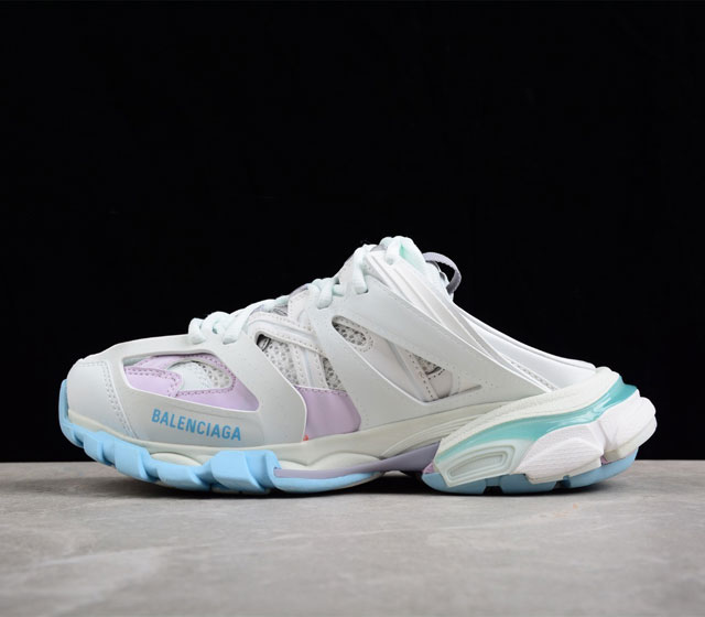 Balenciaga Sneaker Tess s.Gomma MAILLE WHITE ORANGE 2021ss 巴黎世家3.0 三代户外概念鞋 半拖 W