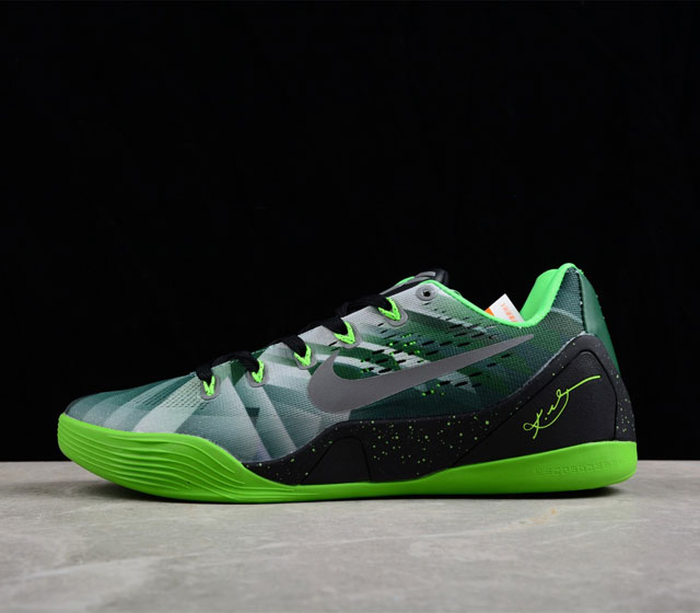 Nike Kobe 9 Gorge Green MetaⅠⅠic SiⅠver Electric Green 圣诞节 专业实战篮球鞋 652908-303 尺