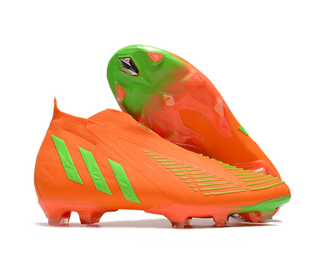 阿迪达斯猎鹰22 橘色利刃系列全针织无鞋带FG足球鞋adidas Predator Edge FG39-45