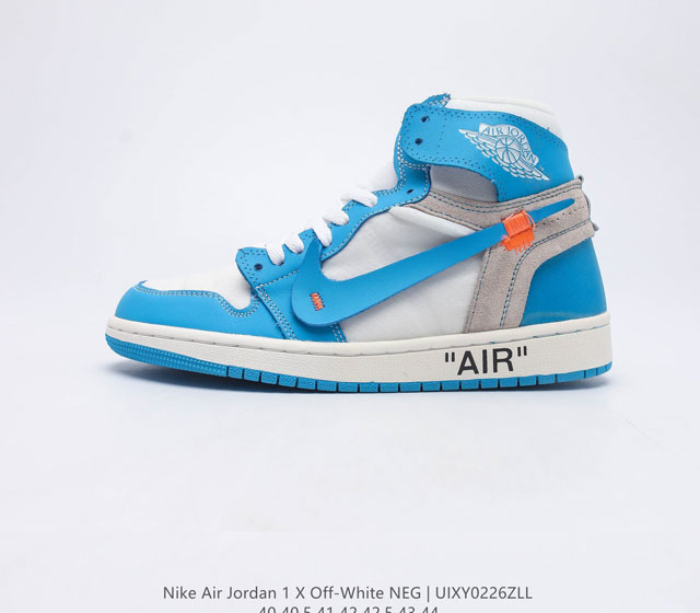 二层皮特价 耐克 OFF WHITE x Nike Air Jordan 1 Retro High OG UNC 高帮 联名 AJ1 乔丹1代 aj1 乔1
