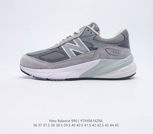 New Balance 新百伦 NB990 真标带半码 新百伦M990系列 NB经典复古休闲运动慢跑鞋 货号 M990GL6 尺码 36 37 37.5 38