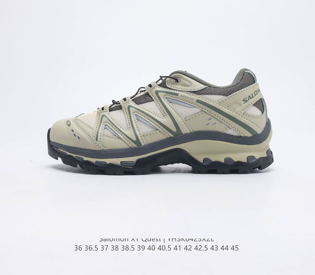 萨洛蒙 Salomon XT-Quest ADV Beige 萨洛蒙 探索者系列户外越野跑鞋 鞋面采用SENSIFIT贴合技术 全方位贴合包裹脚型 鞋跟部鞋底
