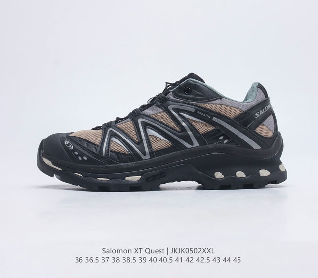 萨洛蒙 Salomon XT-Quest ADV Beige 萨洛蒙 探索者系列户外越野跑鞋 鞋面采用SENSIFIT贴合技术 全方位贴合包裹脚型 鞋跟部鞋底