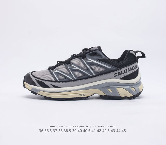 公司级Salomon XA PRO XT-6 EXPANSE 萨洛蒙户外越野跑鞋 鞋面采用SENSIFIT贴合技术 全方位贴合包裹脚型 鞋跟部鞋底牵引设计 提