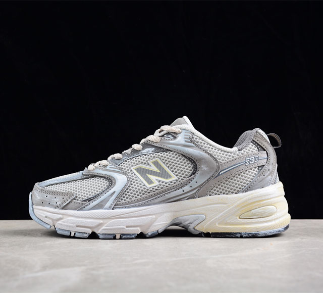 公司级 New Balance NB530系列 皮质做旧 复古休闲慢跑鞋 MR530TG 尺码 36 37 37.5 38 38.5 39.5 40 40.5