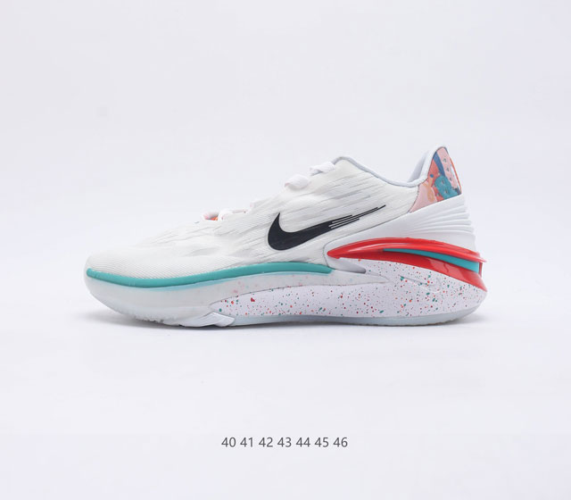 耐克 Nike Air Zoom GT Cut 2 二代缓震实战篮球鞋男士运动鞋 鞋身整体延续了初代GT Cut的流线造型 鞋面以特殊的半透明网状材质设计 整