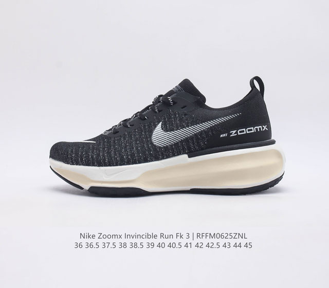 耐克 Nike Zoom X Invincible Run Fk 3 马拉松机能风格运动鞋 #鞋款搭载柔软泡绵 在运动中为你塑就缓震脚感 设计灵感源自