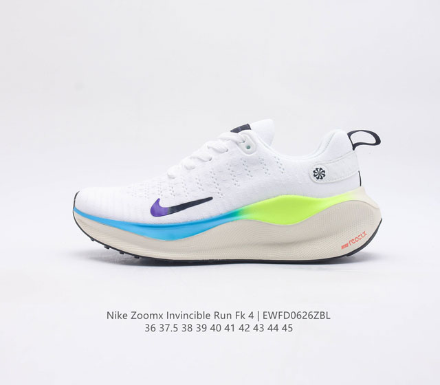 耐克 Nike Zoomx Invincible Run Fk4 马拉松 轻量休闲运动慢跑鞋 机能风格运动鞋 跑步鞋搭载柔软泡绵 在运动中为你塑就缓震