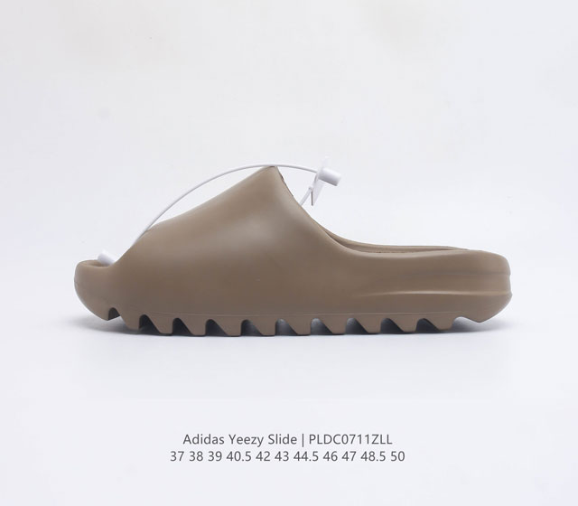香味版 阿迪达斯 Adidas Yeezy Slide 经典运动拖鞋时尚厚底增高男女一字拖鞋 Yeezy Slide椰子拖鞋的外观十分吸引人 融合了舒适与