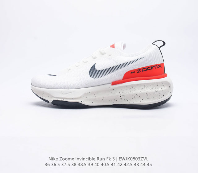 耐克 Nike Zoom X Invincible Run Fk 3 马拉松机能风格运动鞋鞋款搭载柔软泡绵 在运动中为你塑就缓震脚感 设计灵感源自日常跑步者 提