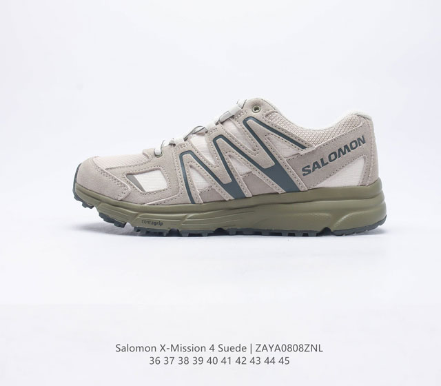 顶级版本 萨洛蒙 Salomon X-Mission 4 户外功能鞋男女款运动鞋 户外运动耐磨舒适透气潮流休闲徒步鞋越野鞋这款鞋是混合地形训练的理想选择 靴子