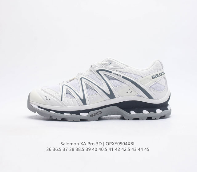 公司级salomon Xa Pro 3D Adv 萨洛蒙户外越野跑鞋 鞋面采用sensifit贴合技术 全方位贴合包裹脚型 鞋跟部鞋底牵引设计 提供强大的抓地性