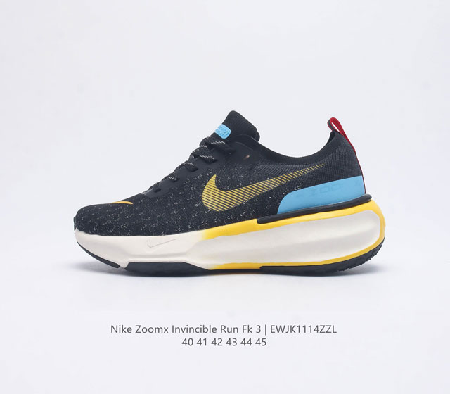耐克 男鞋 Nike Zoomx Invincible Run Fk 3 机能风格运动鞋 跑步鞋搭载柔软泡绵 在运动中为你塑就缓震脚感 设计灵感源自日常跑步者