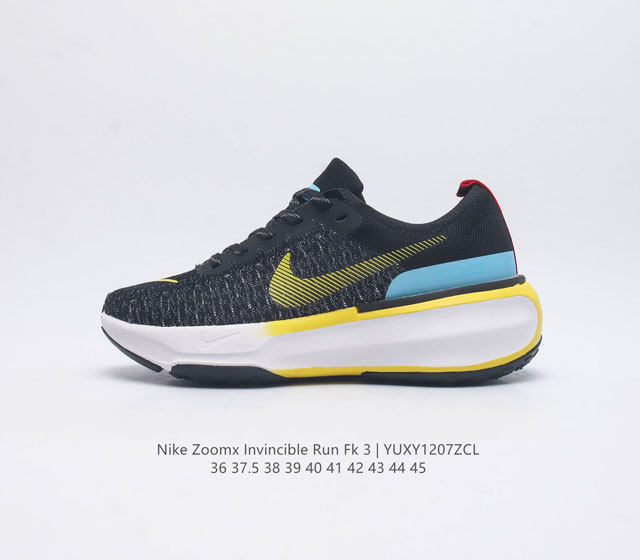 真爆 耐克 Nike Zoomx Invincible Run Fk 3 机能风格运动鞋 跑步鞋搭载柔软泡绵 在运动中为你塑就缓震脚感 设计灵感源自日常跑步者