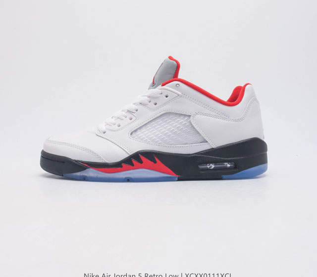 Air Jordan 5 Low Aj5 乔5白红银色 流川枫 低帮篮球鞋 #作为 Aj5 诞生三十周年的重要纪念 前面已经有 Off-White 重磅联名为其