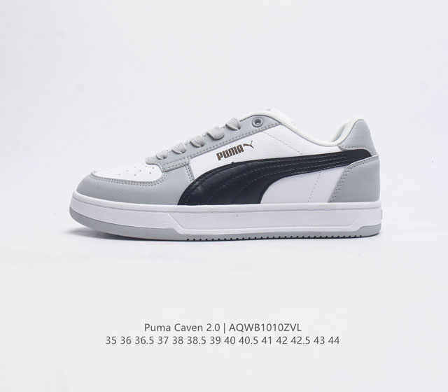 Puma 彪马 男女式 Caven 运动板鞋卡文 中性运动鞋 Caven 是对经典 1 年代篮球轮廓的微妙旋转 外观是真正的经典 这款鞋的鞋面由至少 20% 的
