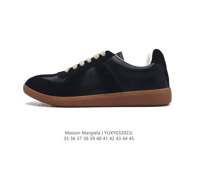 公司级 Maison Martin Margiela 马丁 马吉拉 德训休闲板鞋 牛皮革柔软细腻的特点与麋鹿皮的绒毛质感相结合 使其既有超高的柔软舒适度 又同时 - 点击图像关闭