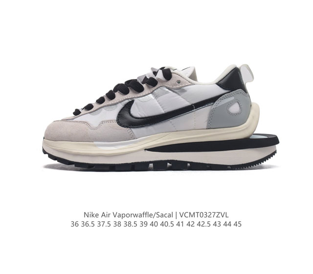 耐克 Sacai X Nike Vaporwaffle 华夫三代3.0 走秀重磅联名款运动鞋 鞋款由pegasus与vaporfly两款鞋型的设计元素共同构建