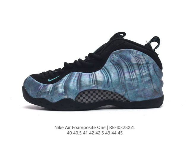 耐克nike Air Foamposite One 时尚运动鞋潮篮球鞋 是一双内场的后卫战靴 97年1月份首期发行 使用foamposite一次成型的喷塑鞋面