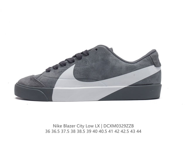 真标 带半码 Blazer City Low Lx 耐克新款大勾休闲鞋blazer开拓者低帮板鞋 货号 Av2253-300 码数 36 36.5 37.5 3