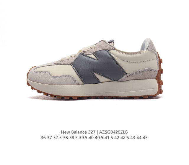 真标 Nb 新百伦 New Balance 327系列复古休闲运动慢跑鞋时尚男女运动鞋 以更纯粹的复古风格设计打造的全新造型 侧身还以解构设计，将 N 字标志以 - 点击图像关闭