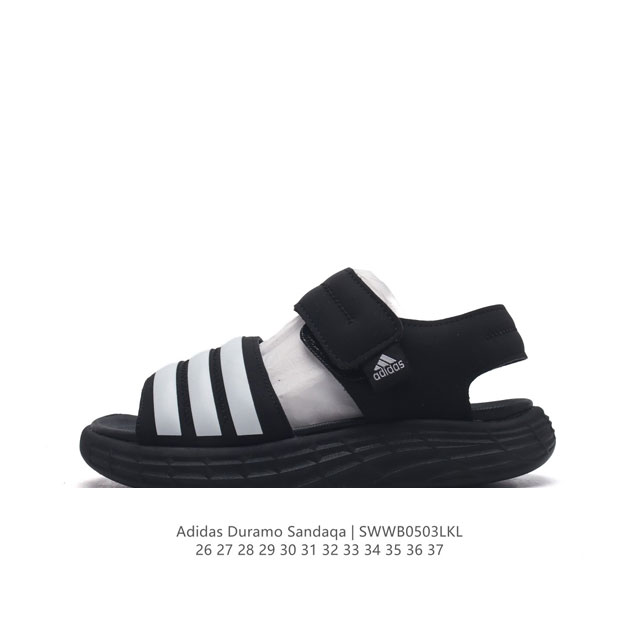 童鞋 沙滩鞋！阿迪达斯adidas Duramo Sl Sandal系列夏季沙滩凉鞋魔术贴舒适轻便儿童运动防滑潮流凉鞋。 类型：儿童鞋 码数：26-37 编码： - 点击图像关闭