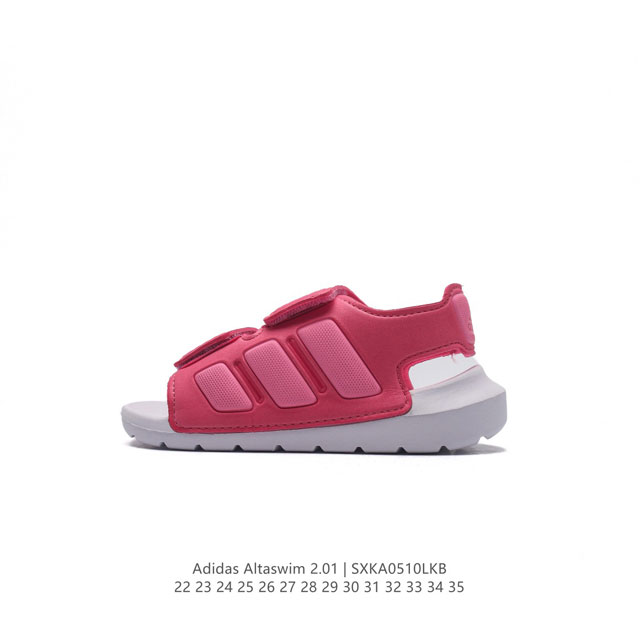 童鞋 沙滩鞋！阿迪达斯adidas Altaswim 2.01 系列夏季沙滩凉鞋魔术贴舒适轻便儿童运动防滑潮流凉鞋。 类型：儿童鞋 码数：22-35 编码：Sx - 点击图像关闭