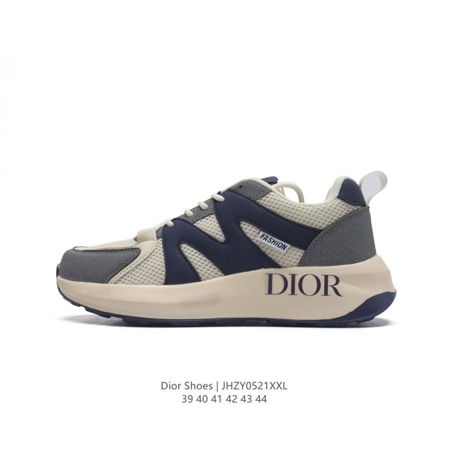 Dior 迪奥 高奢品牌 彰显高级气质 Dior 运动鞋低帮系列复古百搭休闲鞋时尚慢跑鞋厚底老爹鞋。 类型：男鞋 码数：39-44 编码：Jhzy0521 - 点击图像关闭