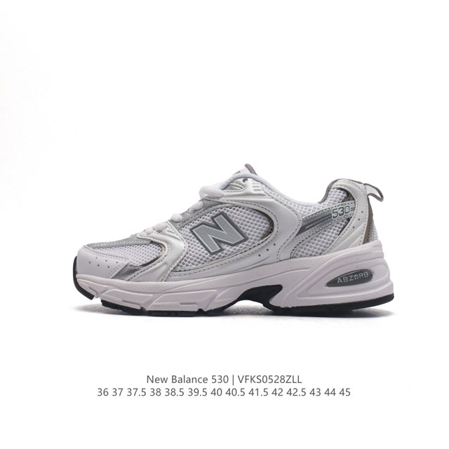 新百伦 Nb530 New Balance 530 复跑古鞋nb530这鞋双确实是nb家经复典古款式之一，以全科新技诠释，成打功造530鞋款。鞋面保在持530基