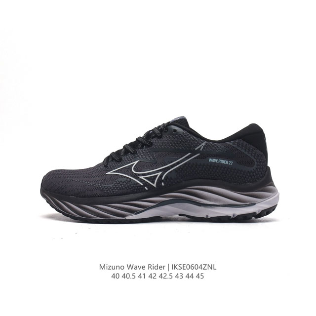 Mizuno 美津浓 复古时尚休闲舒适减震运动跑步鞋 美津浓wave机械缓震，可以说是机械缓震跑鞋科技的翘楚。有着非凡的适应性，有着充分而持久的缓震能力和轻量化
