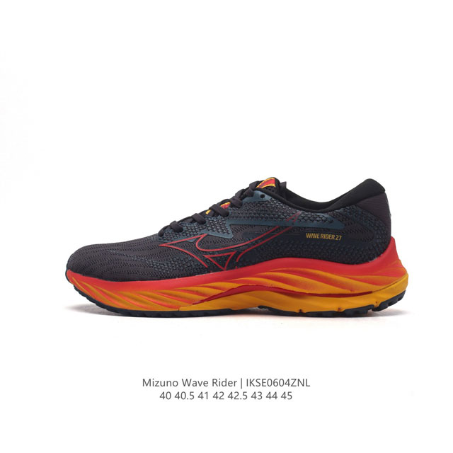 Mizuno 美津浓 复古时尚休闲舒适减震运动跑步鞋 美津浓wave机械缓震，可以说是机械缓震跑鞋科技的翘楚。有着非凡的适应性，有着充分而持久的缓震能力和轻量化