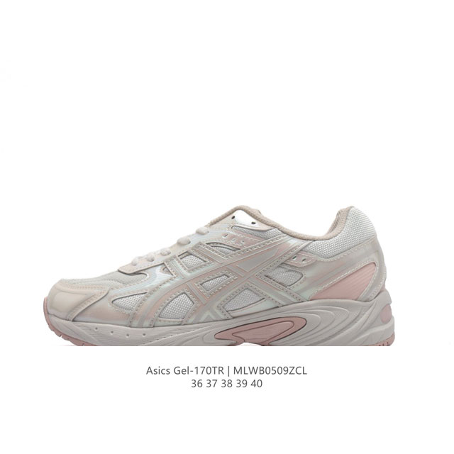 Asics 亚瑟士 Gel-170Tr 中性休闲运动鞋复古休闲鞋运动时尚百搭增高老爹鞋，此款 Gel-170Tr 为经典款式，宽大鞋型，复古的蓝白撞色，鞋身线条 - 点击图像关闭