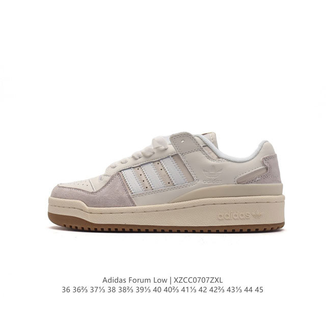 Adidas 阿迪达斯 三叶草 Forum Low 女运动鞋 摩登演绎篮球风的经典鞋。英文的“Forum”，是进行表达的场所，在这里，可以释放自己的热情，阐述自