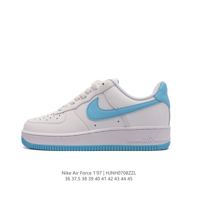 耐克 Nike Air Force 1 '07 空军一号男女子运动鞋复古篮球鞋，巧妙结合复古美学和新潮魅力，旨在致敬 40 年来风靡世界的元年款篮球鞋。皮革织物