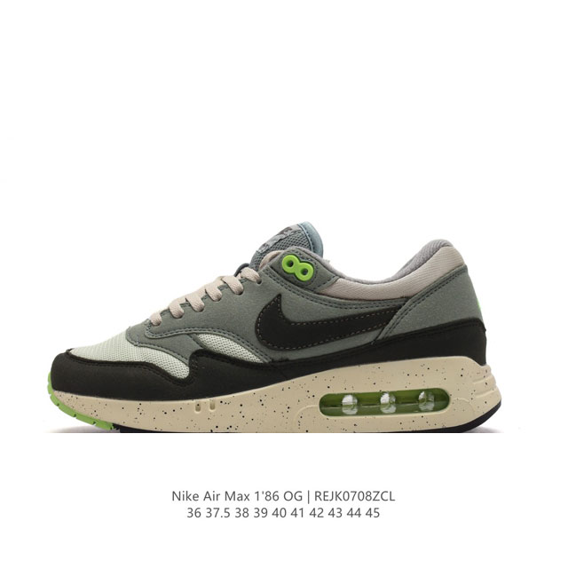 耐克 Nike Air Max 1 初代复古气垫运动慢跑鞋 厚底增高板鞋 由tinker Hatfeld和mark Parker在1987年设计 灵感来自于巴黎 - 点击图像关闭