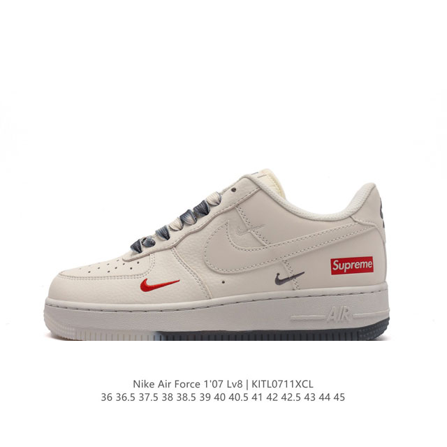 公司级 耐克supreme X Nike Air Force 1 Low 空军一号低帮af1联名supreme纯白红标板鞋，原楦头原纸板，打造纯正空军版型。专注 - 点击图像关闭