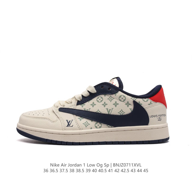 耐克 Nike Air Jordan 1 Low Og Sp Military Blue Aj1乔1 倒勾 路易威登联名 低帮篮球鞋 Aj1 乔丹1代 Aj1