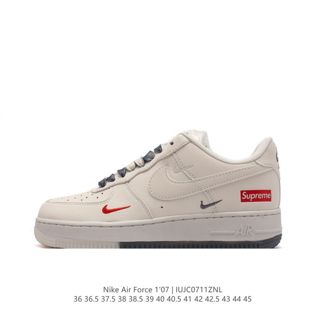 耐克supreme X Nike Air Force 1 Low 空军一号低帮af1联名supreme纯白红标板鞋，原楦头原纸板，打造纯正空军版型。专注外贸渠道 - 点击图像关闭