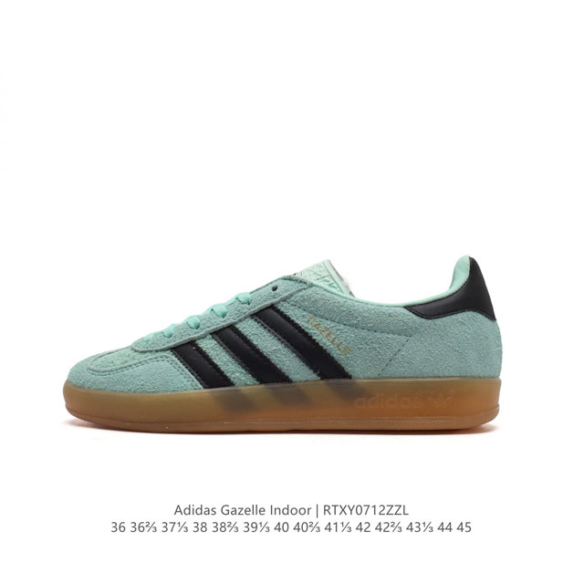 公司级 阿迪达斯 Adidas Originals Gazelle Indoor 复古三叶草防滑透明橡胶板鞋经典运动鞋。这款经典鞋,忠于原版设计,缀撞色三条纹和 - 点击图像关闭