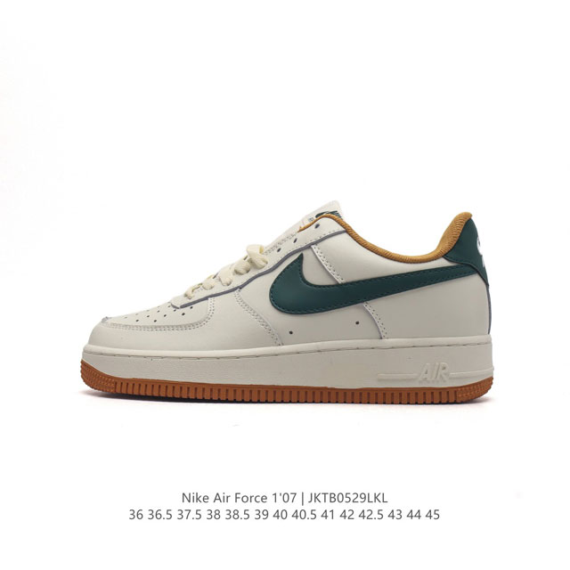 耐克 Nike Air Force 1 '07 Low 空军一号含气垫 低帮百搭厚底增高休闲运动板鞋。柔软、弹性十足的缓震性能和出色的中底设计，横跨复古与现代的 - 点击图像关闭