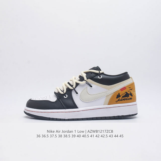 耐克 Nike Air Jordan1 Low Aj1乔丹一代 Aj1 乔1 乔丹1代 解构绑带 低帮经典复古文化休闲运动篮球鞋 原鞋开模 拒绝公底 购置原厂同