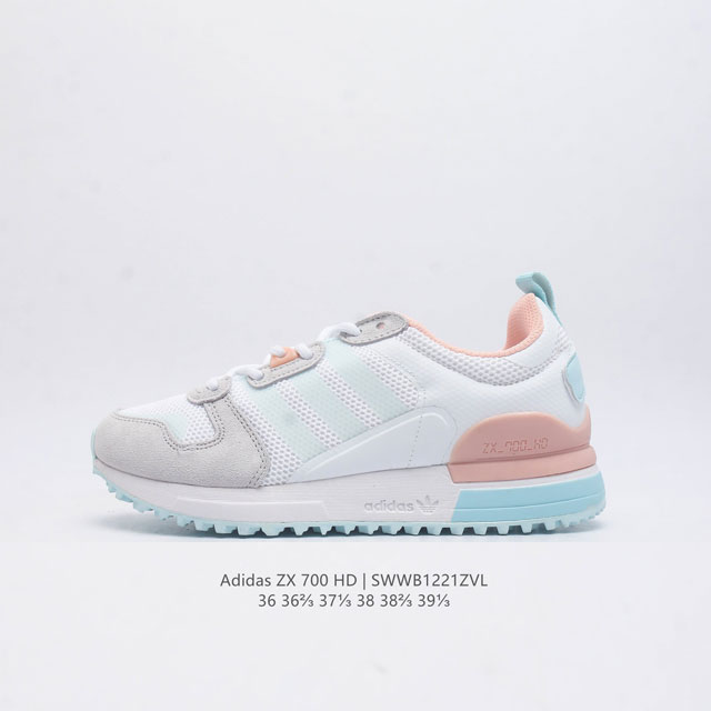 Adidas 女板鞋 阿迪达斯官方三叶草 Zx 700 Hd Shoes 经典运动鞋 这款摩登经典鞋，旨在带来复古风。融合摩登设计，力求带来平衡。 系带设计 网 - 点击图像关闭