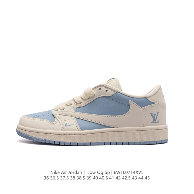 公司级 耐克 Nike Air Jordan 1 Low Og Sp Military Blue Aj1乔1 倒勾 路易威登联名 低帮篮球鞋 Aj1 乔丹1代 - 点击图像关闭