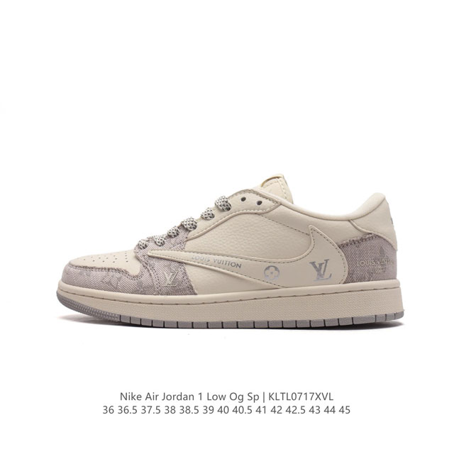 公司级 耐克 Nike Air Jordan 1 Low Og Sp Military Blue Aj1乔1 倒勾 路易威登联名 低帮篮球鞋 Aj1 乔丹1代