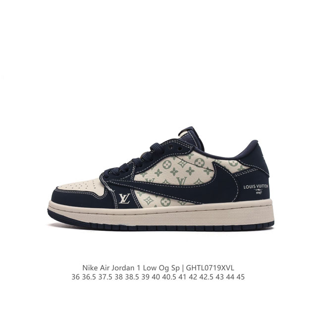 公司级 耐克 Nike Air Jordan 1 Low Og Sp Military Blue Aj1乔1 倒勾 路易威登联名 低帮篮球鞋 Aj1 乔丹1代 - 点击图像关闭