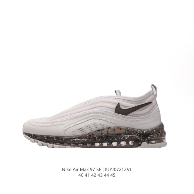 耐克nike休闲鞋 经典 气垫 Air Max 97 子弹气垫低帮运动鞋。Air Max '97 运动跑鞋以流线型鞋身和卓越科技为热爱运动的你造就全方位防护，强