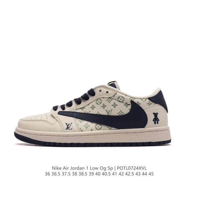 耐克 Nike Air Jordan 1 Low Og Sp Military Blue Aj1乔1 倒勾 路易威登联名 低帮篮球鞋 Aj1 乔丹1代 Aj1