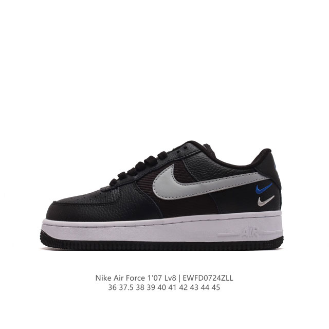 耐克 Nike Air Force 1 '07 Low 空军一号含气垫 低帮百搭厚底增高休闲运动板鞋。柔软、弹性十足的缓震性能和出色的中底设计，横跨复古与现代的