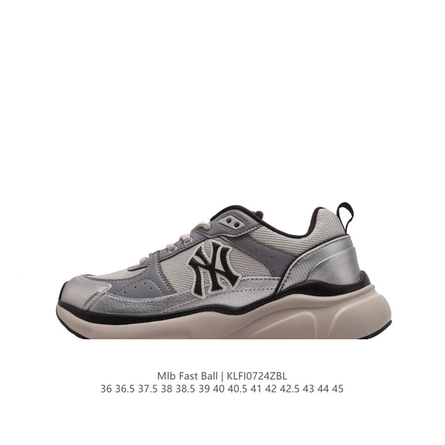 Mlb Fast Ball Classic Monogram 24Ss 纽约洋基队运动鞋 网红休闲跑鞋 独特时尚风格 厚底增高老爹鞋 货号：3Arnfsb4N - 点击图像关闭