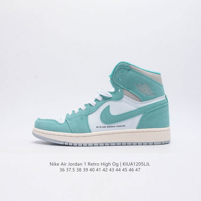 真二层 耐克 Nike Air Jordan 1 Retro High Og 乔丹一代aj1 乔1 Aj1 高帮篮球鞋复刻运动鞋 皮面高帮板鞋的设计灵感源自运动 - 点击图像关闭